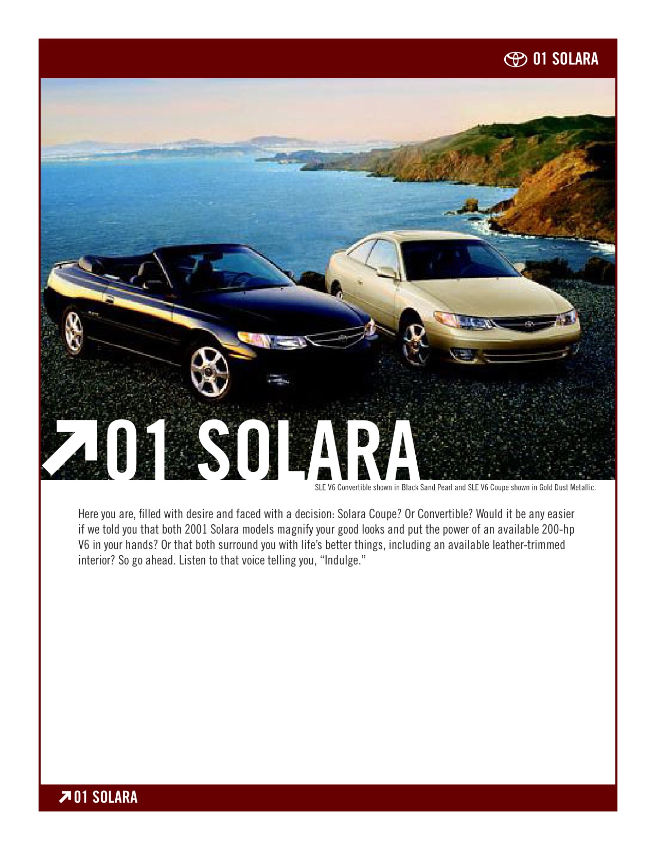 2001 Toyota Solara Brochure